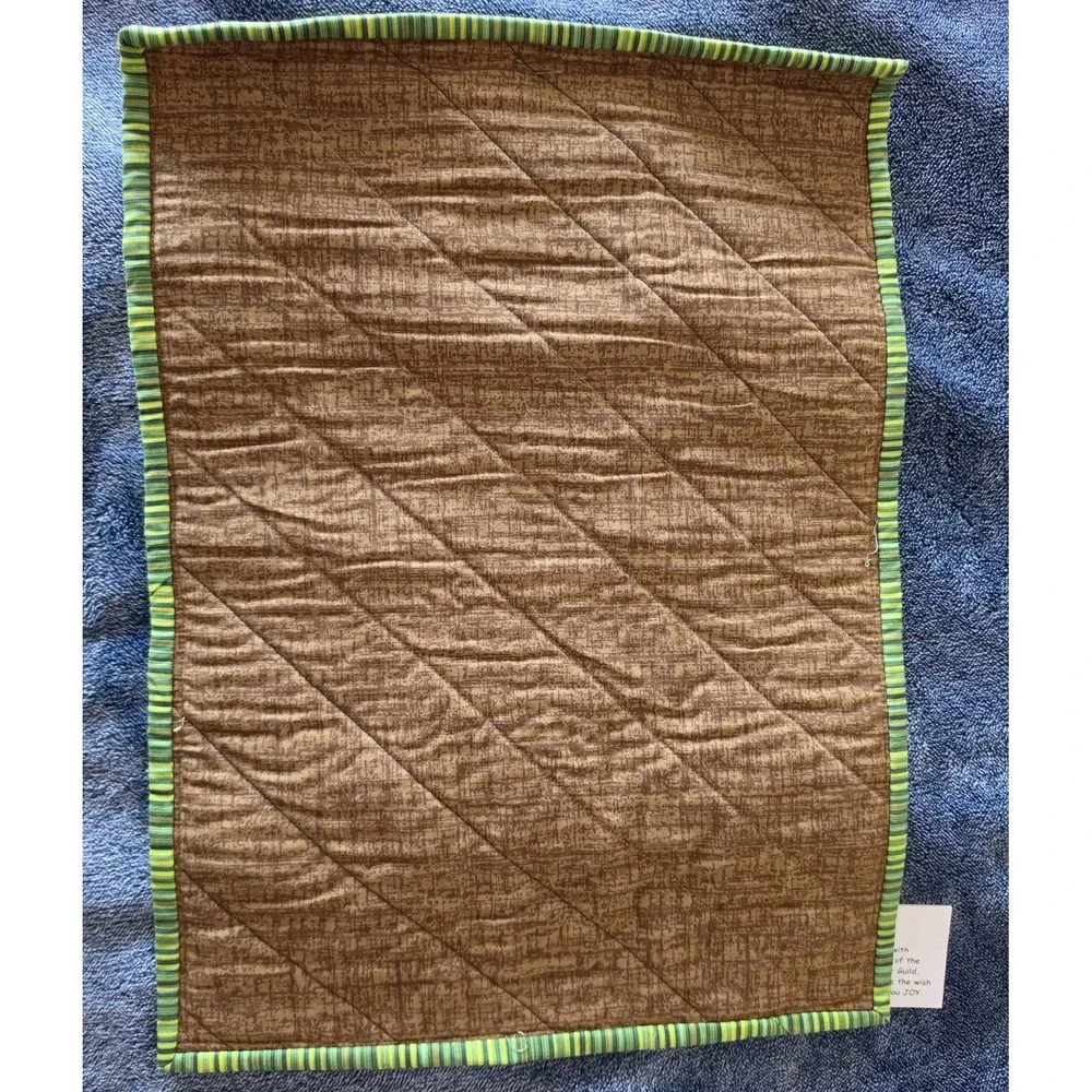 Multicolor Striped Placemat 17in New with Tags Table‎ Dining Mat Quilted